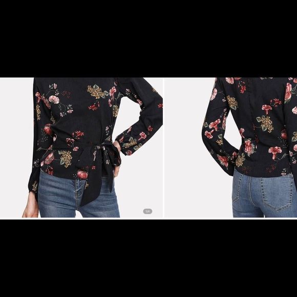 Tie front blouse - Picture 3 of 4